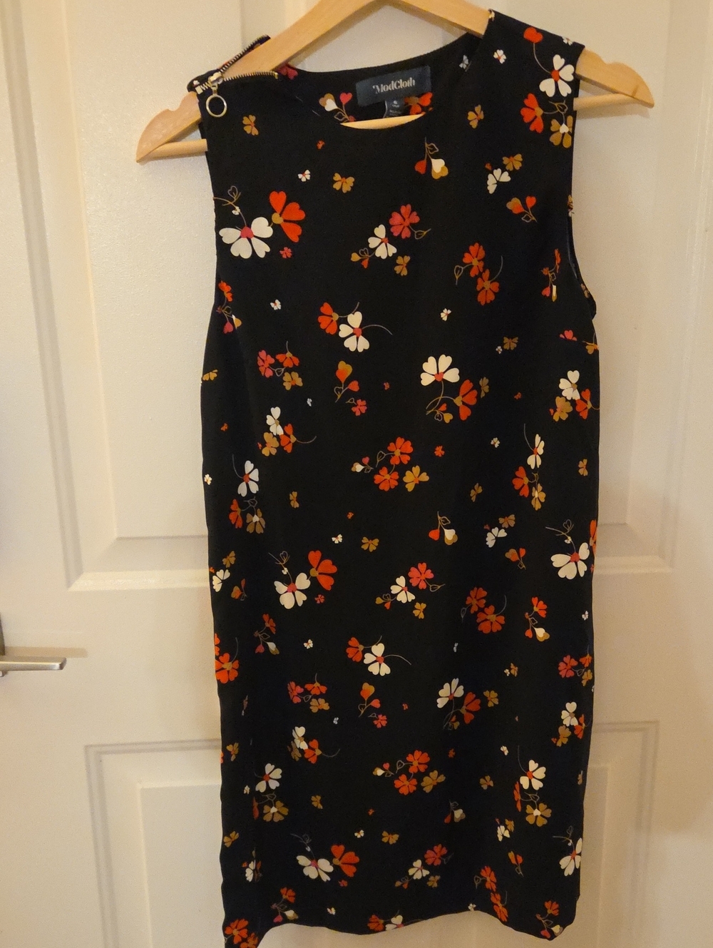 Modcloth Black Floral Sheath Dress